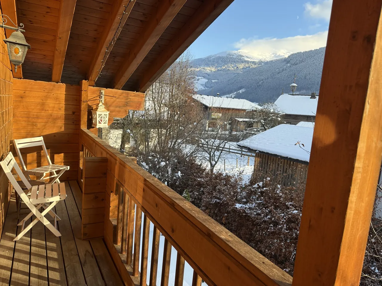 Balkon met uitzicht op het dal
